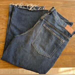 NWOT Madewell Low-Slung Baggy Crop Jeans in Rigid Size 32